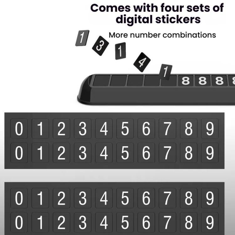 Car Temporary Parking License Plate Luminous Hidden Parking Phone Number Plate(Red) - Parking Card by buy2fix | Online Shopping UK | buy2fix