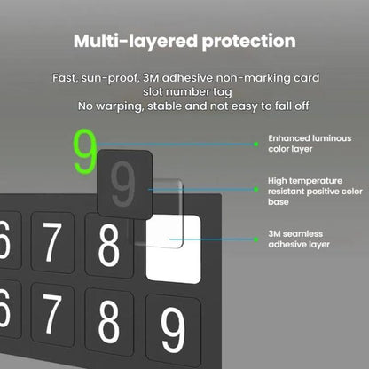 Car Temporary Parking License Plate Luminous Hidden Parking Phone Number Plate(White) - Parking Card by buy2fix | Online Shopping UK | buy2fix