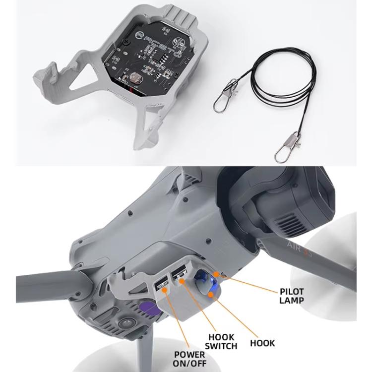 For DJI Air 3S RCSTQ Drone Air Thrower Transport Device(Thrower+Binding Line) - Other by RCSTQ | Online Shopping UK | buy2fix