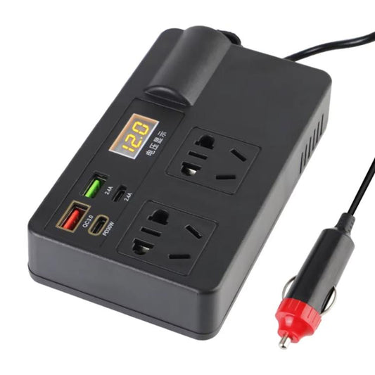 12V24V To 220V Car Multi-Function Inverter Socket Fast Charger(With Digital Display) - Others by buy2fix | Online Shopping UK | buy2fix