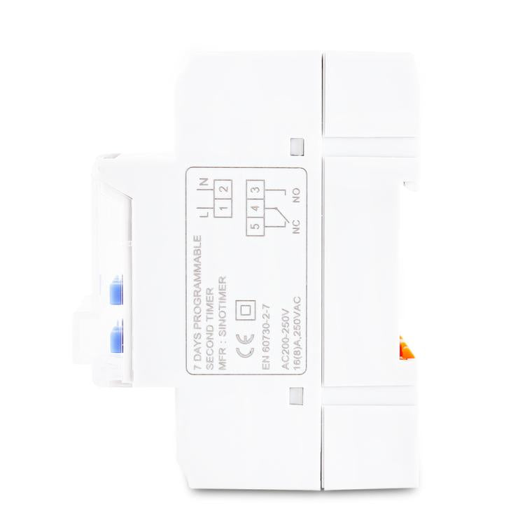 SINOTIMER TM919sA-2 220VAC 16A  1 Second Interval Programmable Digital Timer Switch 7 Days Auto ON OFF Din Rail Mounted - Switch by SINOTIMER | Online Shopping UK | buy2fix