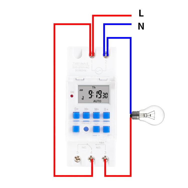 SINOTIMER TM919sA-2 220VAC 16A  1 Second Interval Programmable Digital Timer Switch 7 Days Auto ON OFF Din Rail Mounted - Switch by SINOTIMER | Online Shopping UK | buy2fix