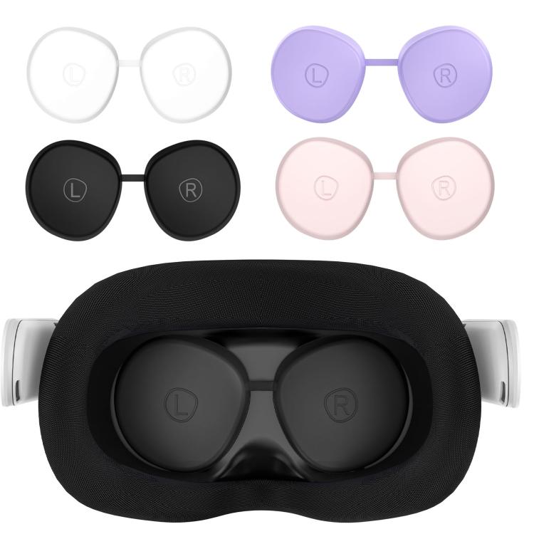 For Meta Quest 3S / Quest 2 VR Lens TPU Protective Cover(Black) - VR Accessories by buy2fix | Online Shopping UK | buy2fix
