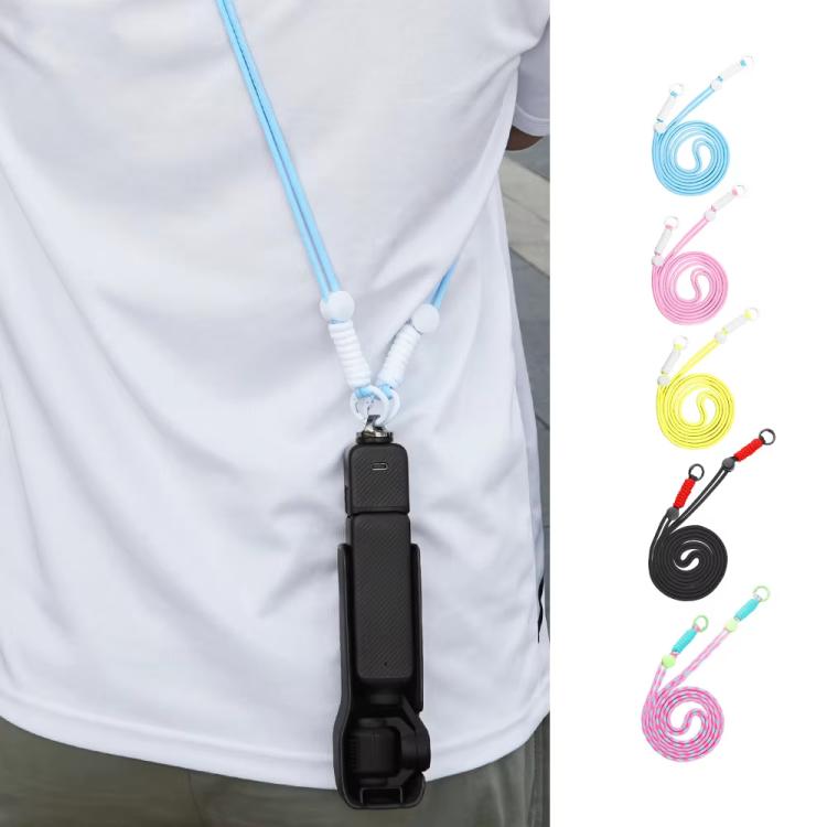 BRDRC Camera Strap Crossbody Lanyard With 1/4 inch Screw Anti-loss Rope Accessory(Light Blue White Knot) - Camera Strap by BRDRC | Online Shopping UK | buy2fix