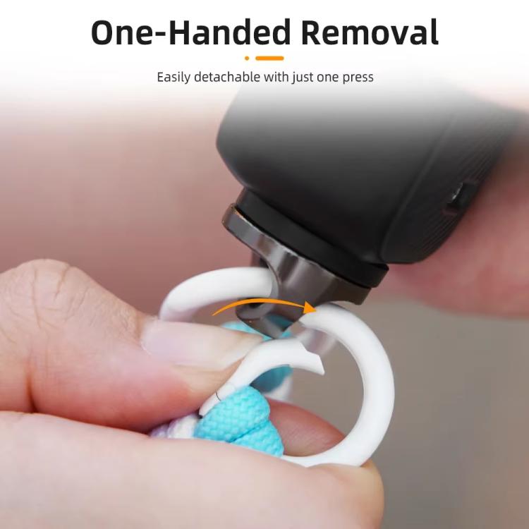 BRDRC Camera Strap Crossbody Lanyard With 1/4 inch Screw Anti-loss Rope Accessory(Light Blue White Knot) - Camera Strap by BRDRC | Online Shopping UK | buy2fix