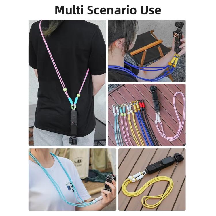 BRDRC Camera Strap Crossbody Lanyard With 1/4 inch Screw Anti-loss Rope Accessory(Pink White Knot) - Camera Strap by BRDRC | Online Shopping UK | buy2fix