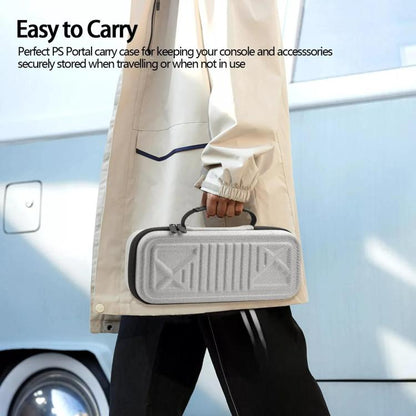 For PlayStation Portal Game Console EVA Storage Bag Portable Handbag(Light Gray) - Bags by buy2fix | Online Shopping UK | buy2fix