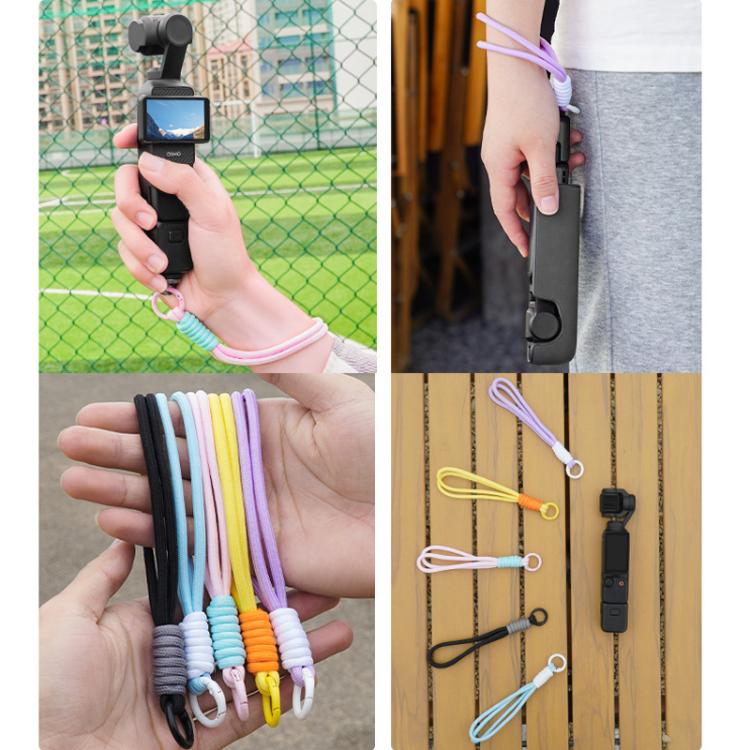BRDRC Sports Camera Hand Lanyard With 1/4 inch Screw Loss Prevention Lanyard Wrist Strap Accessories(Black Rope Gray Knot) - Camera Strap by BRDRC | Online Shopping UK | buy2fix