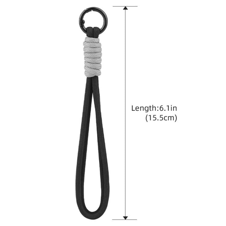 BRDRC Sports Camera Hand Lanyard With 1/4 inch Screw Loss Prevention Lanyard Wrist Strap Accessories(Black Rope Gray Knot) - Camera Strap by BRDRC | Online Shopping UK | buy2fix
