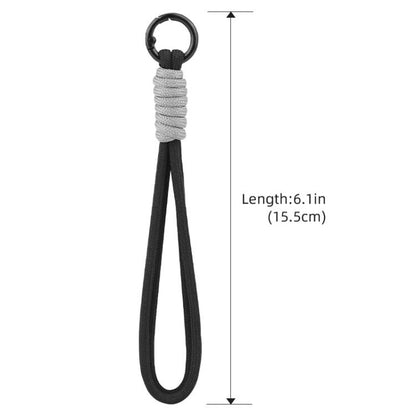 BRDRC Sports Camera Hand Lanyard With 1/4 inch Screw Loss Prevention Lanyard Wrist Strap Accessories(Black Rope Gray Knot) - Camera Strap by BRDRC | Online Shopping UK | buy2fix