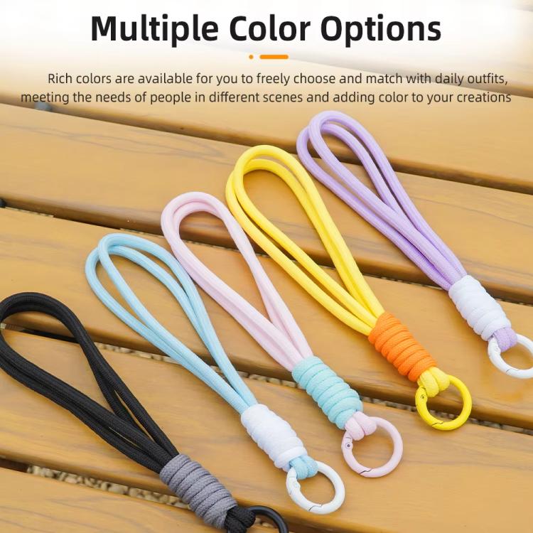 BRDRC Sports Camera Hand Lanyard With 1/4 inch Screw Loss Prevention Lanyard Wrist Strap Accessories(Black Rope Gray Knot) - Camera Strap by BRDRC | Online Shopping UK | buy2fix