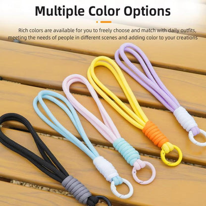 BRDRC Sports Camera Hand Lanyard With 1/4 inch Screw Loss Prevention Lanyard Wrist Strap Accessories(Black Rope Gray Knot) - Camera Strap by BRDRC | Online Shopping UK | buy2fix