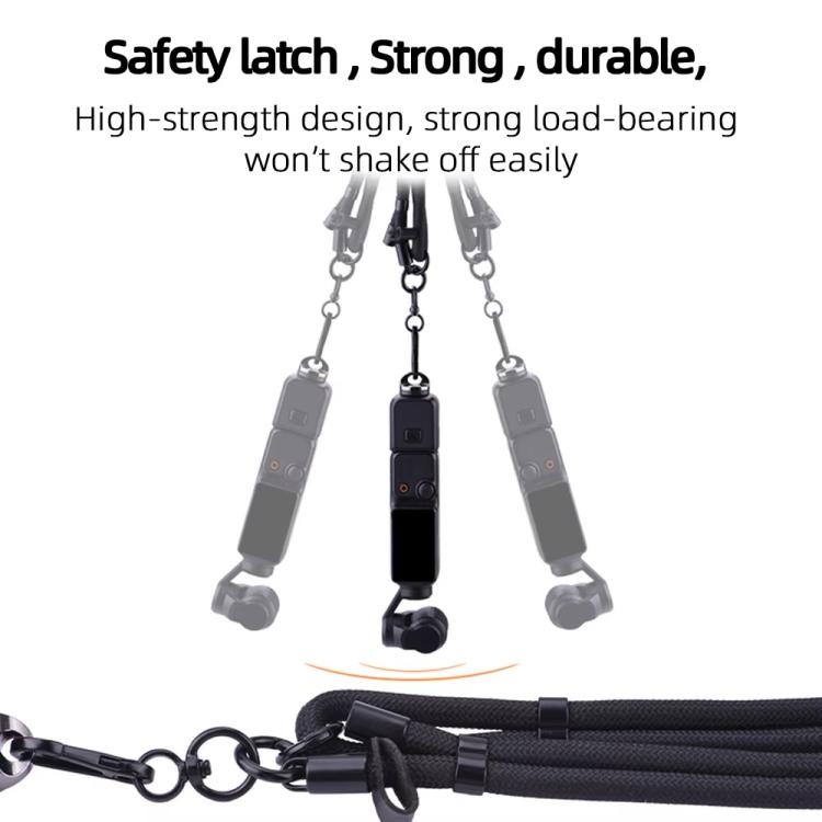 BRDRC Sport Camera Lanyard With 1/4 inch Screw Anti-Lost Crossbody Rope Accessory(Black) - Camera Strap by BRDRC | Online Shopping UK | buy2fix