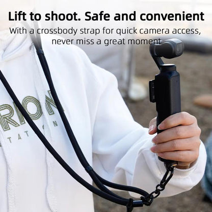 BRDRC Sport Camera Lanyard With 1/4 inch Screw Anti-Lost Crossbody Rope Accessory(Black) - Camera Strap by BRDRC | Online Shopping UK | buy2fix