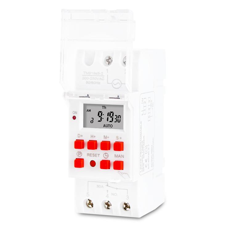 SINOTIMER TM919sB 220V 30A 1 Second Interval 7-Day Programmable Timer Din Rail Mounted - Switch by SINOTIMER | Online Shopping UK | buy2fix