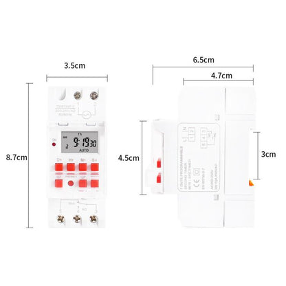 SINOTIMER TM919sB 220V 30A 1 Second Interval 7-Day Programmable Timer Din Rail Mounted - Switch by SINOTIMER | Online Shopping UK | buy2fix