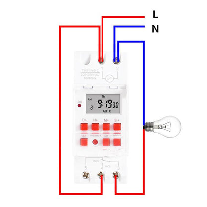 SINOTIMER TM919sB 220V 30A 1 Second Interval 7-Day Programmable Timer Din Rail Mounted - Switch by SINOTIMER | Online Shopping UK | buy2fix