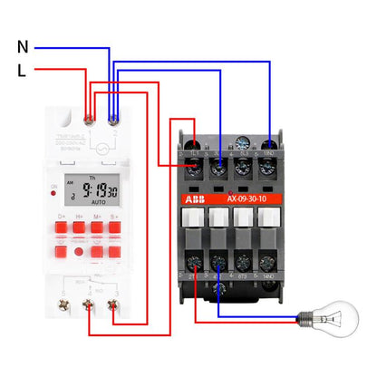 SINOTIMER TM919sB 220V 30A 1 Second Interval 7-Day Programmable Timer Din Rail Mounted - Switch by SINOTIMER | Online Shopping UK | buy2fix