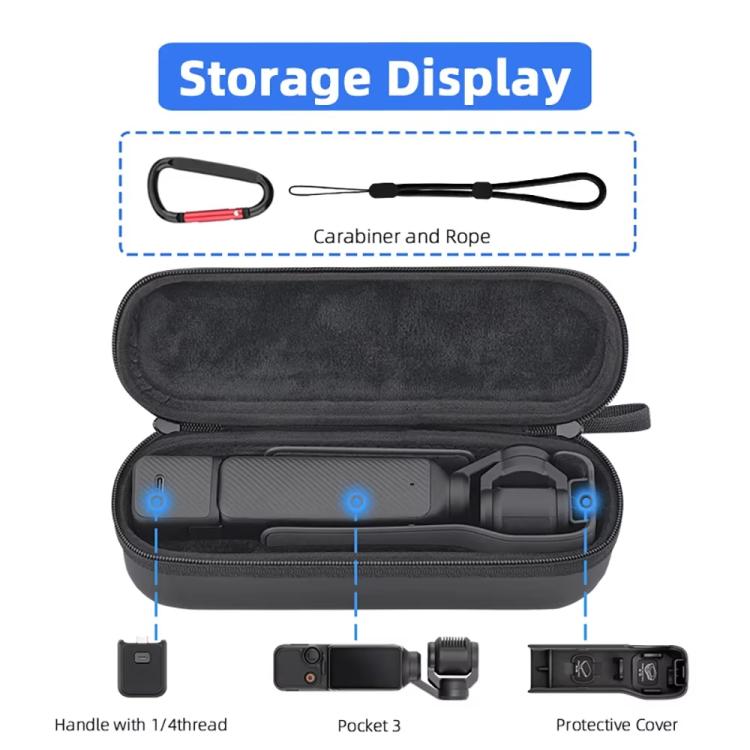 For DJI OSMO Pocket 3 BRDRC Storage Bag Standalone Handy Case Protective Pouch(PU Black) - Case & Bags by BRDRC | Online Shopping UK | buy2fix