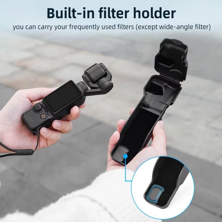 For DJI OSMO Pocket 3 BRDRC Lens Cap Camera Case Screen Protector Accessories(Black) - Case & Bags by BRDRC | Online Shopping UK | buy2fix
