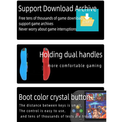 X19 Pro 5.1-inch Screen Handheld Game Console Supports AV TV Output With 8G Memory Card(Blue+Red) - Pocket Console by buy2fix | Online Shopping UK | buy2fix