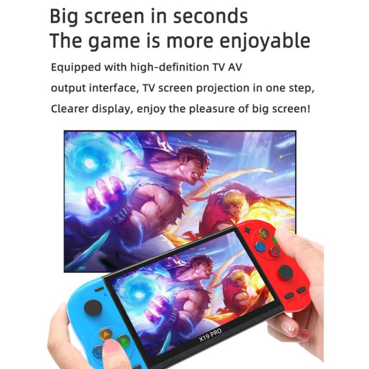 X19 Pro 5.1-inch Screen Handheld Game Console Supports AV TV Output With 8G Memory Card(Black) - Pocket Console by buy2fix | Online Shopping UK | buy2fix