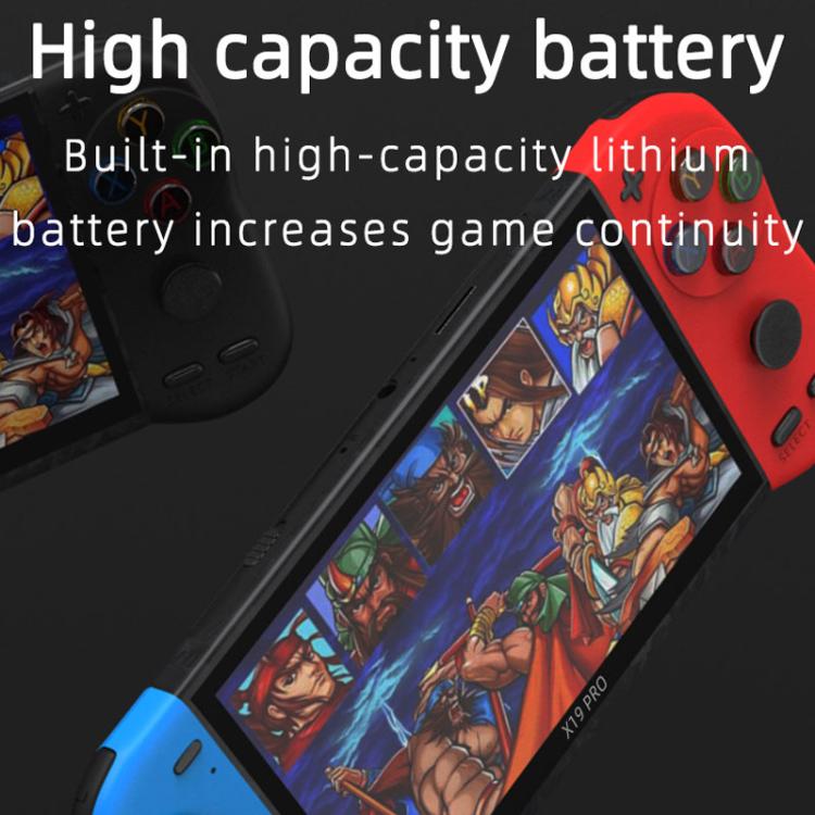 X19 Pro 5.1-inch Screen Handheld Game Console Supports AV TV Output With 8G Memory Card(Blue+Red) - Pocket Console by buy2fix | Online Shopping UK | buy2fix