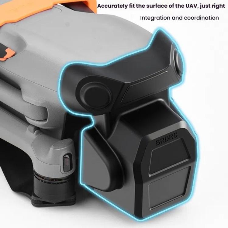 For DJI Air 3S BRDRC Lens Protective Cover Dustproof Anti-Knock Fixed Clip Gimbal Protector(Frosted Black) - Other by BRDRC | Online Shopping UK | buy2fix