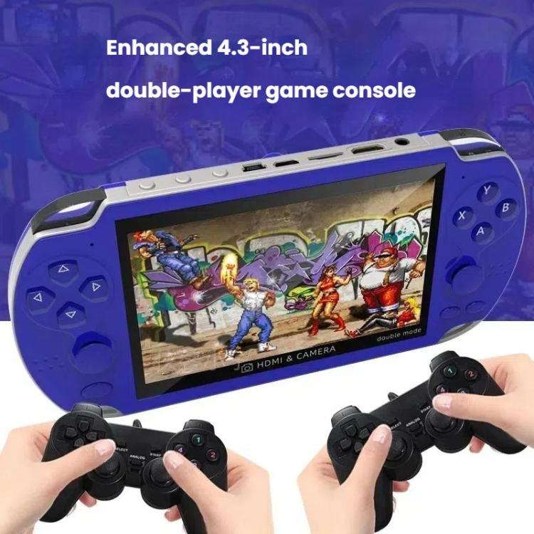 A3 4.3-Inch Handheld Game Console With Camera Supports Dual Handles/TV Output/10 Simulators Built In 8G(Black) - Pocket Console by buy2fix | Online Shopping UK | buy2fix