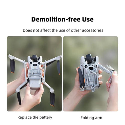 For DJI Mini 4 Pro BRDRC Booster Landing Gear Folding Strap Kickstand(Orange) - Mount & Holder by BRDRC | Online Shopping UK | buy2fix