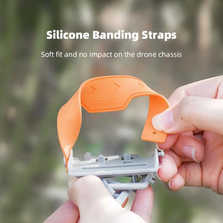 For DJI Mini 4 Pro BRDRC Booster Landing Gear Folding Strap Kickstand(Orange) - Mount & Holder by BRDRC | Online Shopping UK | buy2fix