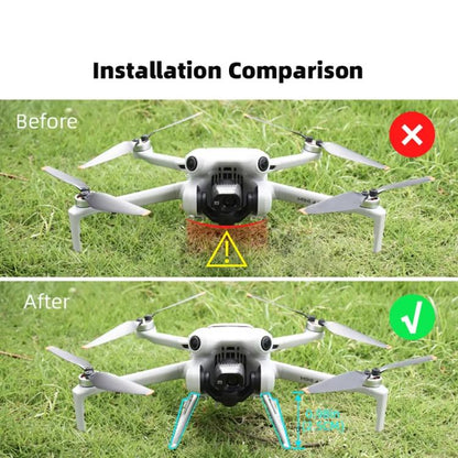 For DJI Mini 4 Pro BRDRC Booster Landing Gear Folding Strap Kickstand(Orange) - Mount & Holder by BRDRC | Online Shopping UK | buy2fix