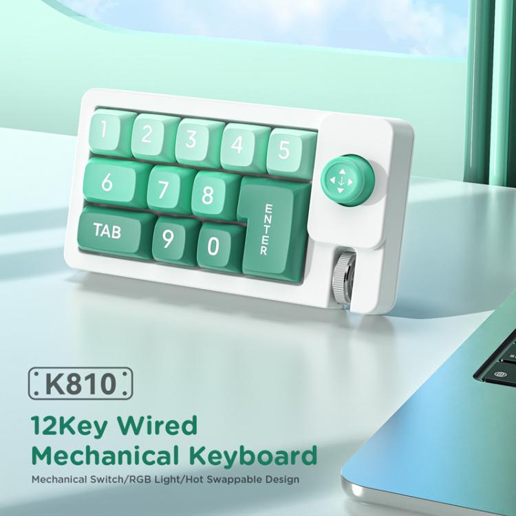 MKESPN K810 Joystick RGB Backlight Hot Swap Macro Customized Wired Mechanical Gaming Keyboard(Green) - Mini Keyboard by MKESPN | Online Shopping UK | buy2fix