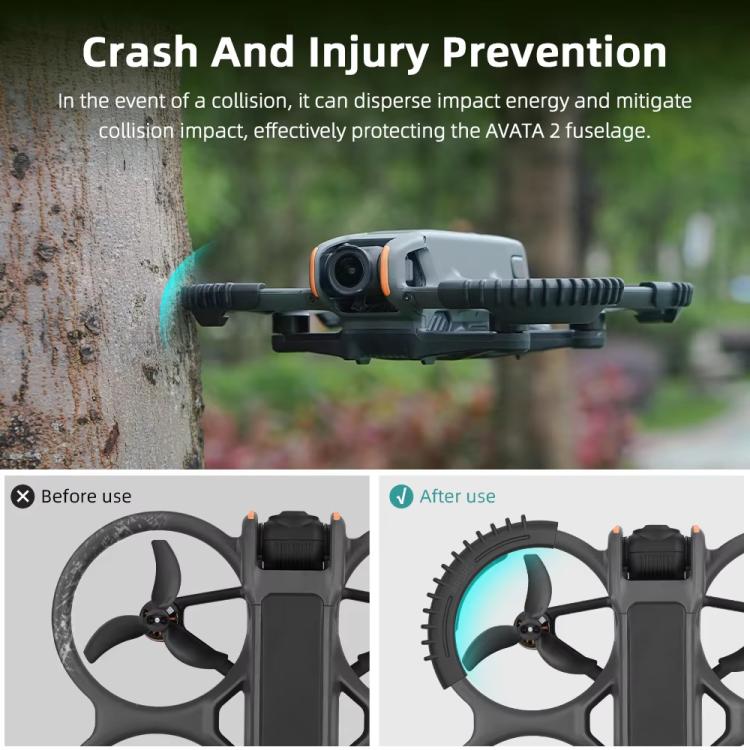 For DJI Avata 2 BRDRC 4pcs Paddle Protection Bumper Rings(Green) - Cases & Bags by BRDRC | Online Shopping UK | buy2fix