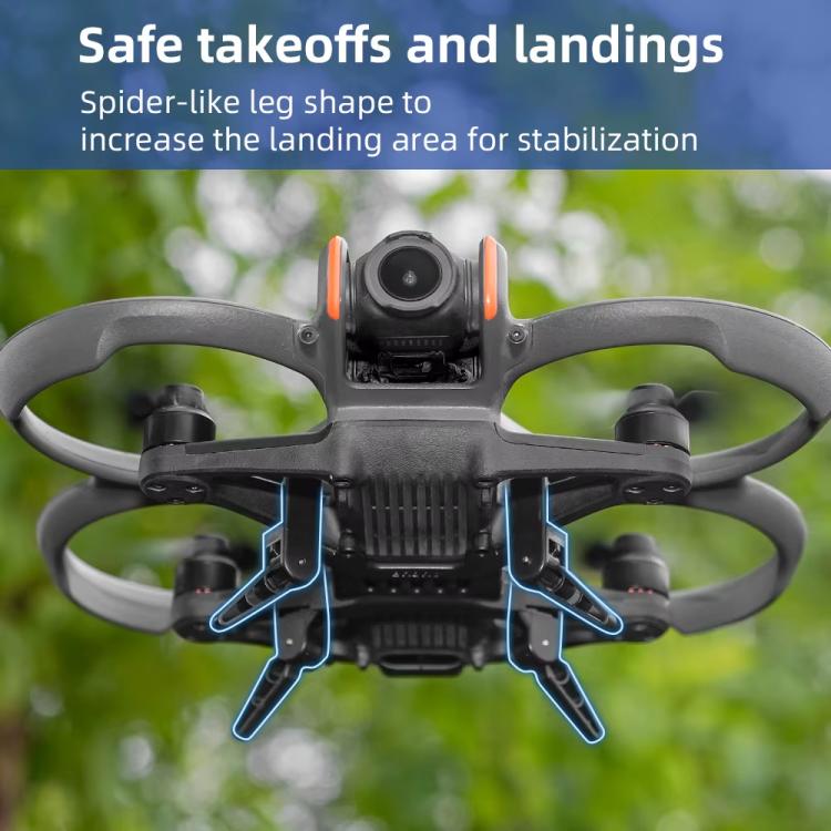 For DJI Avata 2 BRDRC Folding Height Enhanced Landing Gear Gimbal Protective Kickstand(Black) - Mount & Holder by BRDRC | Online Shopping UK | buy2fix