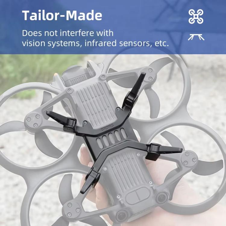 For DJI Avata 2 BRDRC Folding Height Enhanced Landing Gear Gimbal Protective Kickstand(Black) - Mount & Holder by BRDRC | Online Shopping UK | buy2fix