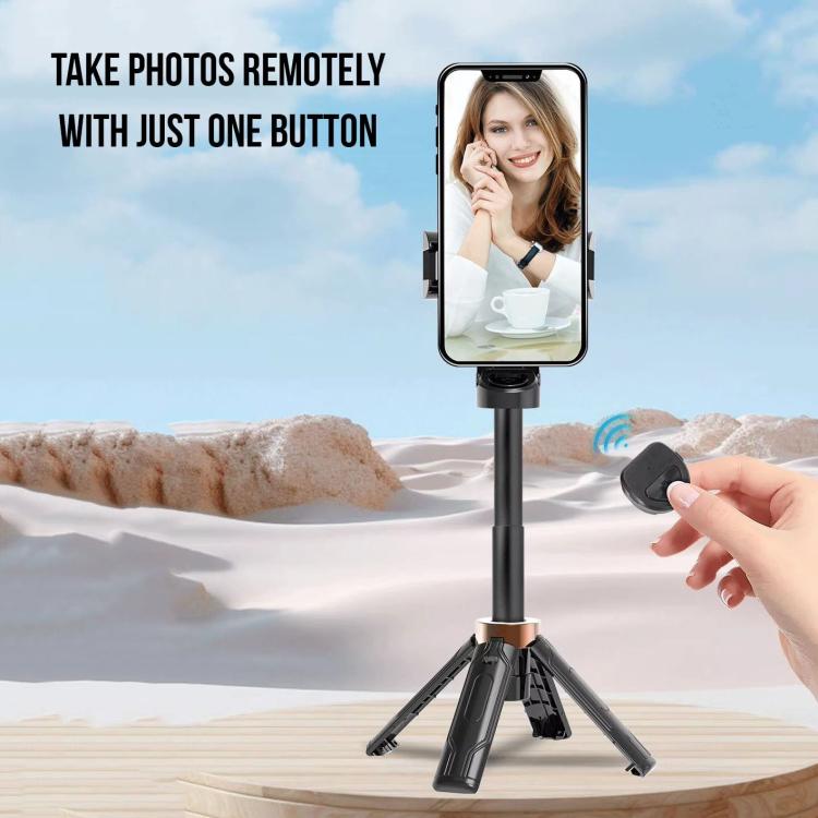 Pocket Mini Selfie Stick 3 In 1 Extendable Grip Phone Tripod With Bluetooth Remote Control(White) - Stand by buy2fix | Online Shopping UK | buy2fix