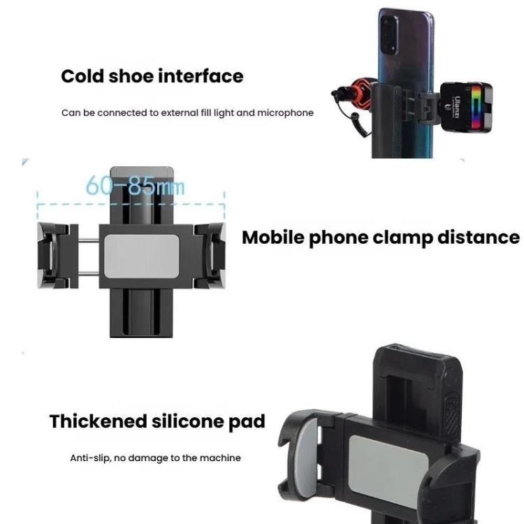 Pocket Mini Selfie Stick 3 In 1 Extendable Grip Phone Tripod With Bluetooth Remote Control(Black) - Stand by buy2fix | Online Shopping UK | buy2fix