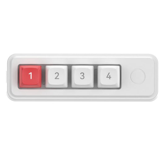 MKESPN 4-Key Macro Programmable Mechanical Gaming Keyboard With Dual USB-C Ports Hot-Swappable RGB Backlit 816B White - Wired Keyboard by MKESPN | Online Shopping UK | buy2fix