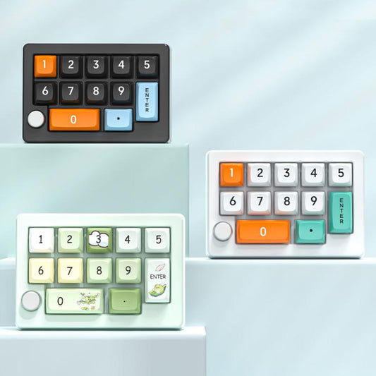 MKESPN W908 Wireless Tri-Mode Hot-Swappable Macro-Defined RGB Backlit Gaming Mechanical Keypad(Light Green) - Mini Keyboard by MKESPN | Online Shopping UK | buy2fix
