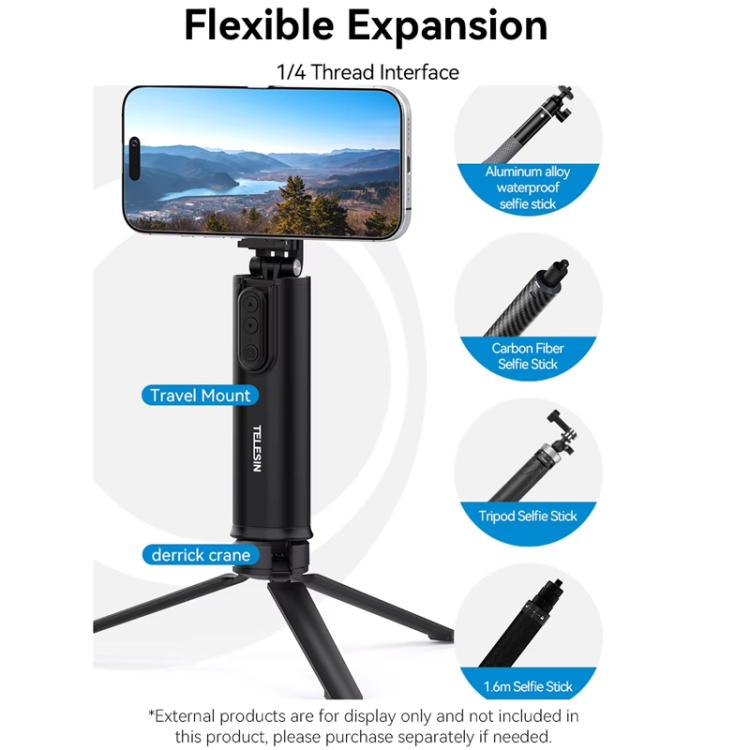 TELESIN P1-HSS-02 Magnet Version Remote Control Travel Photo Cell Phone Holder Desktop Fixed Lazy Magnetic Holder - Desktop Holder by TELESIN | Online Shopping UK | buy2fix