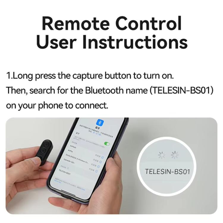 TELESIN P1-HSS-02 Magnet Version Remote Control Travel Photo Cell Phone Holder Desktop Fixed Lazy Magnetic Holder - Desktop Holder by TELESIN | Online Shopping UK | buy2fix