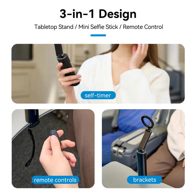 TELESIN P1-HSS-02 Magnet Version Remote Control Travel Photo Cell Phone Holder Desktop Fixed Lazy Magnetic Holder - Desktop Holder by TELESIN | Online Shopping UK | buy2fix
