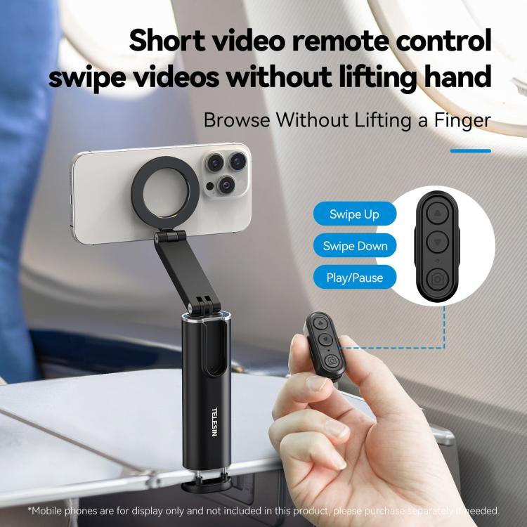 TELESIN P1-HSS-02 Magnet Version Remote Control Travel Photo Cell Phone Holder Desktop Fixed Lazy Magnetic Holder - Desktop Holder by TELESIN | Online Shopping UK | buy2fix