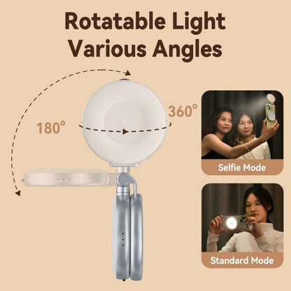 TELESIN S5-BGD-01 Mini Phone Magnetic Beauty Replacement Light Tri-color Temperature Portable Selfie Mirror Rotating Stretching Pocket Lamp - Selfie Light by TELESIN | Online Shopping UK | buy2fix