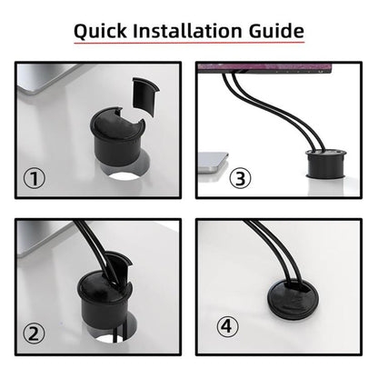 3xUSB3.0+3.5mm Desk Grommet Splitter HUB Dock Station, Cable Length 1.2m - USB 3.0 HUB by buy2fix | Online Shopping UK | buy2fix