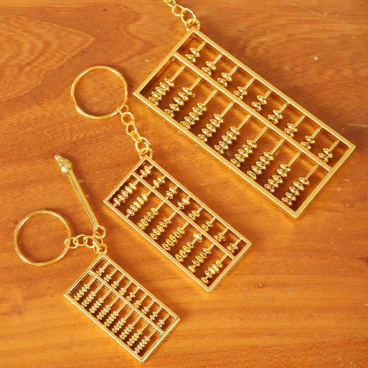 9cm with Keychain Zinc Alloy Gold Plated Daily Charm Abacus Keychain - Key Rings by buy2fix | Online Shopping UK | buy2fix