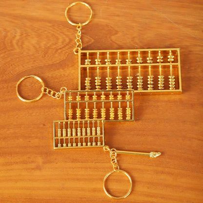 6cm With Keychain Zinc Alloy Gold Plated Daily Charm Abacus Keychain - Key Rings by buy2fix | Online Shopping UK | buy2fix