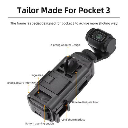 4pcs /Set For DJI Osmo Pocket 3 Flymile Magnetic Bracket Fixed Base Back Clip Adapter Bezel Accessories - Mount & Holder by Flymile | Online Shopping UK | buy2fix