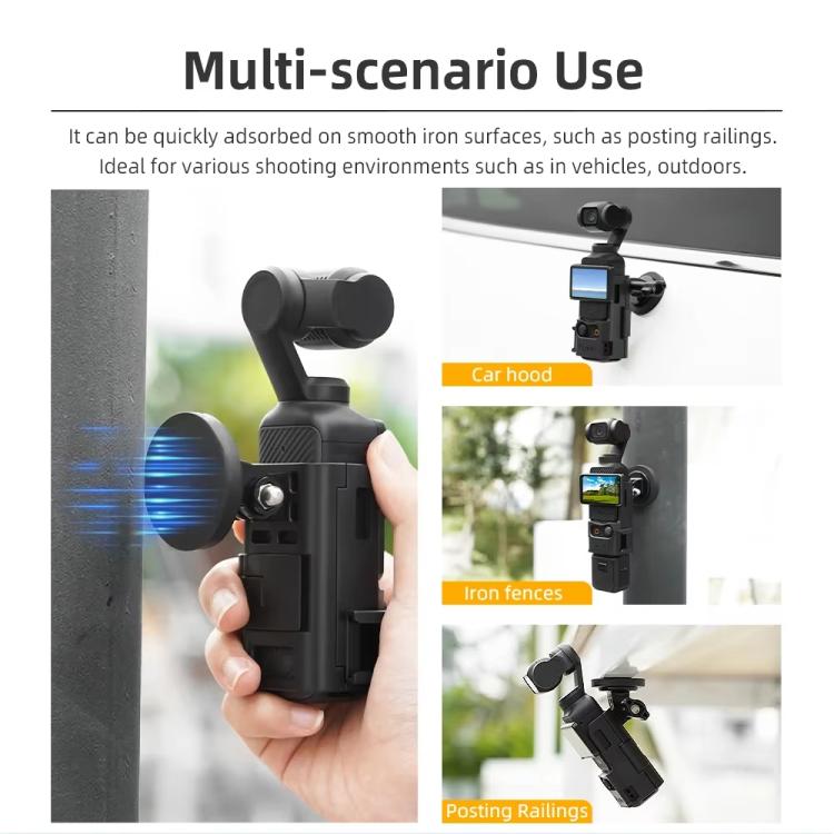 4pcs /Set For DJI Osmo Pocket 3 Flymile Magnetic Bracket Fixed Base Back Clip Adapter Bezel Accessories - Mount & Holder by Flymile | Online Shopping UK | buy2fix